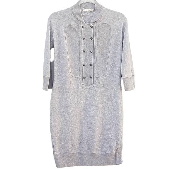 Citizens of Humanity | Gray Shirt Dress 3/4 Sleeve - Picture 1 of 6